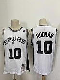 Spurs 10 Dennis Rodman White 1993-94 Hardwood Classics Jersey,baseball caps,new era cap wholesale,wholesale hats